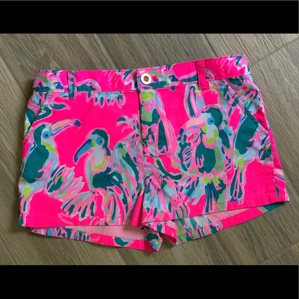 Lilly Pulitzer shorts Toucan Can NWOT sz14